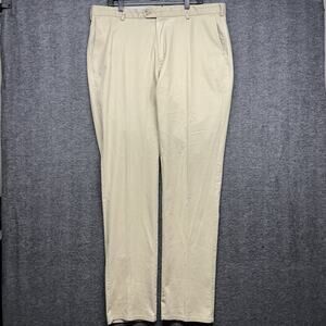 Peter Millar Chino Pants‎ Mens 38x35 Beige Pima Straight Casual Soft Touch Elite